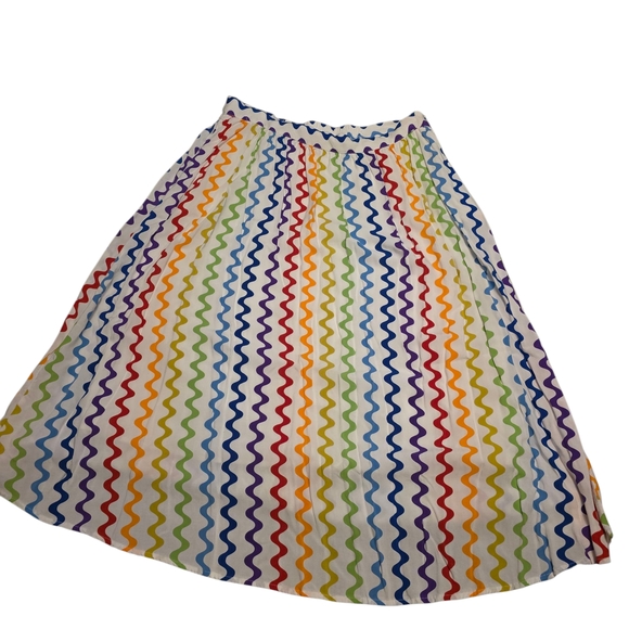 Mod Cloth Colorful Wave Pattern Women's Skirt - Picture 1 of 5